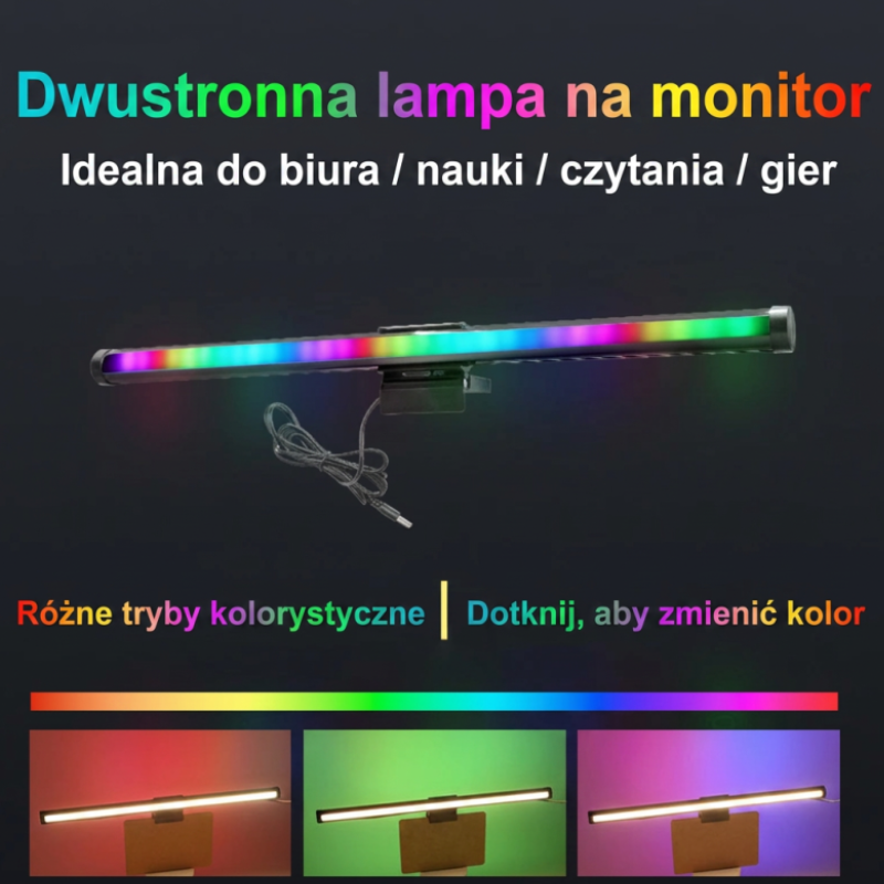 Lampa LED na monitor z regulacją jasności - 3 warianty