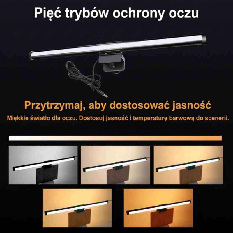 Lampa LED na monitor z regulacją jasności - 3 warianty