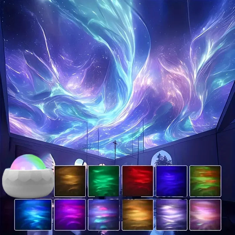 Projektor Galaktyki Aurora – LED RGB 360° z Pilotem