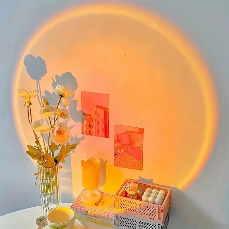 Lampa projekcyjna zachodu słońca do dekoracji domu
