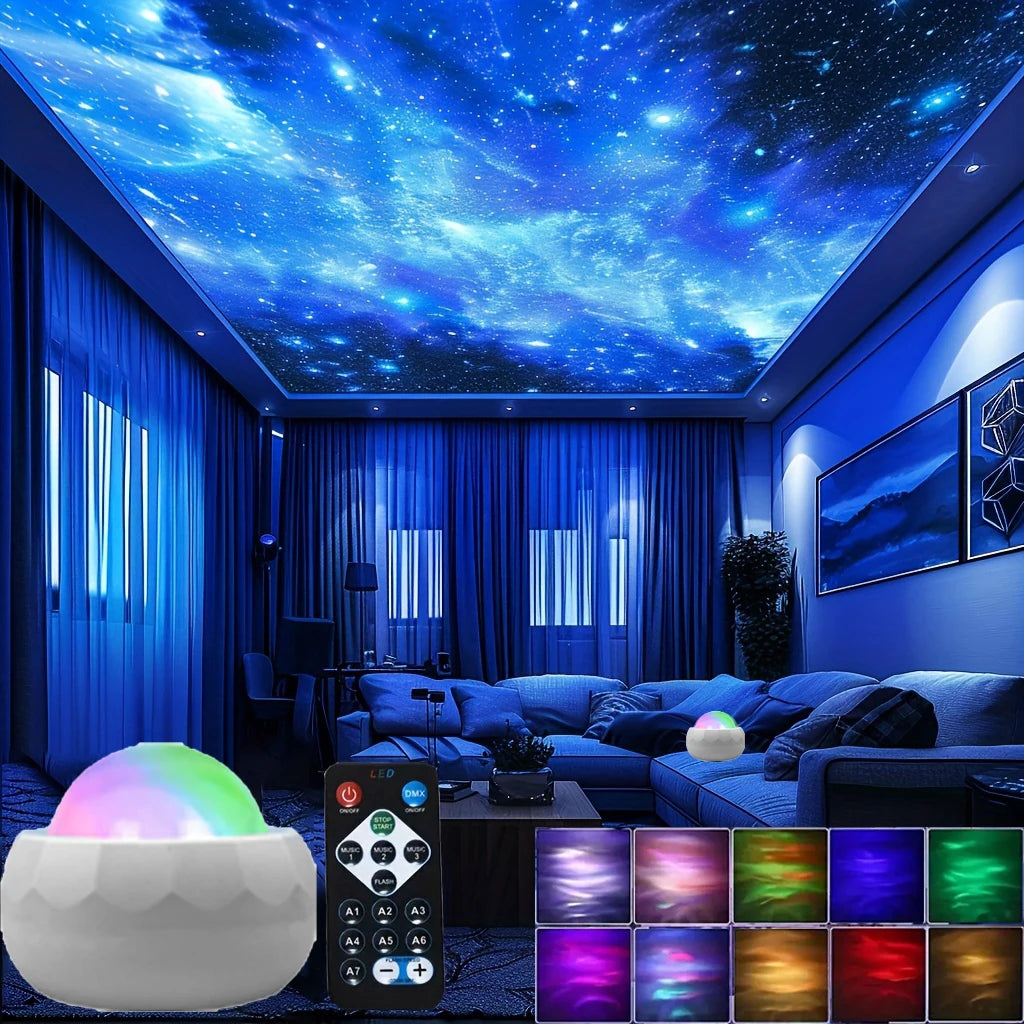 Projektor Galaktyki Aurora – LED RGB 360° z Pilotem