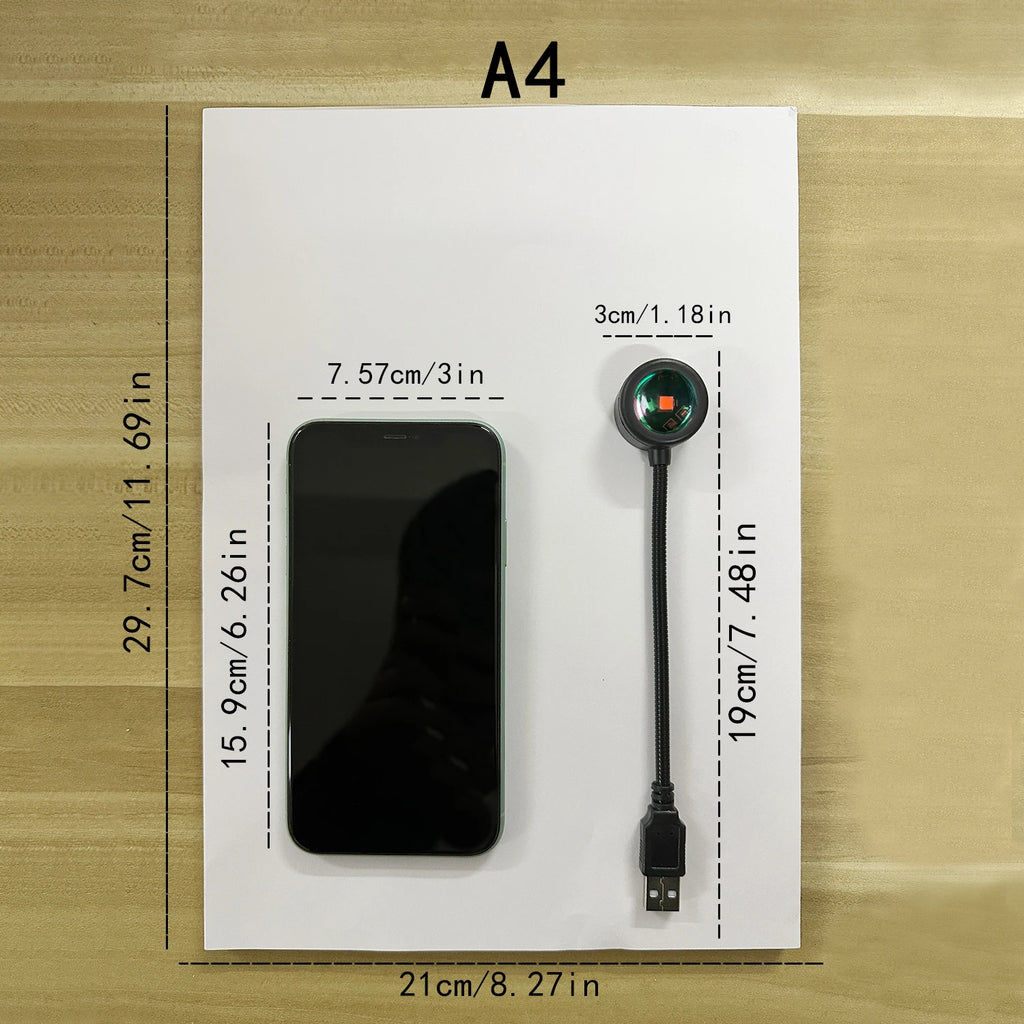 Lampa projekcyjna zachodu słońca do dekoracji domu